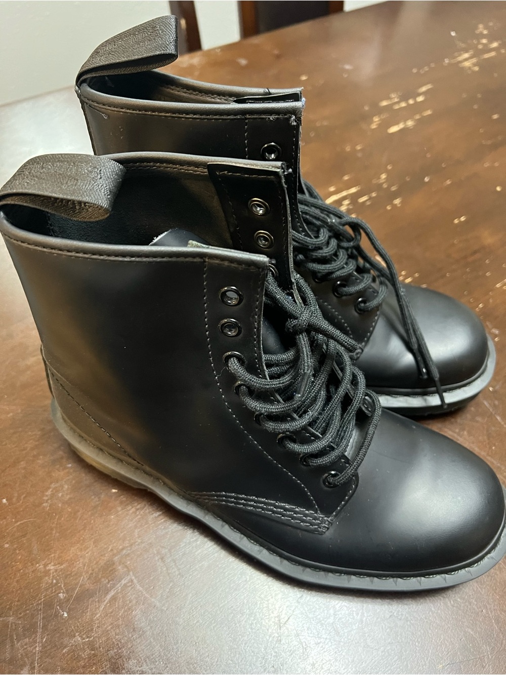 Dr. Martens 1460 Mono Men's Smooth Black Lace-Up Boots